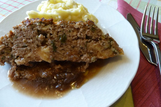 Faschierter Braten mit Erdäpfelpüree